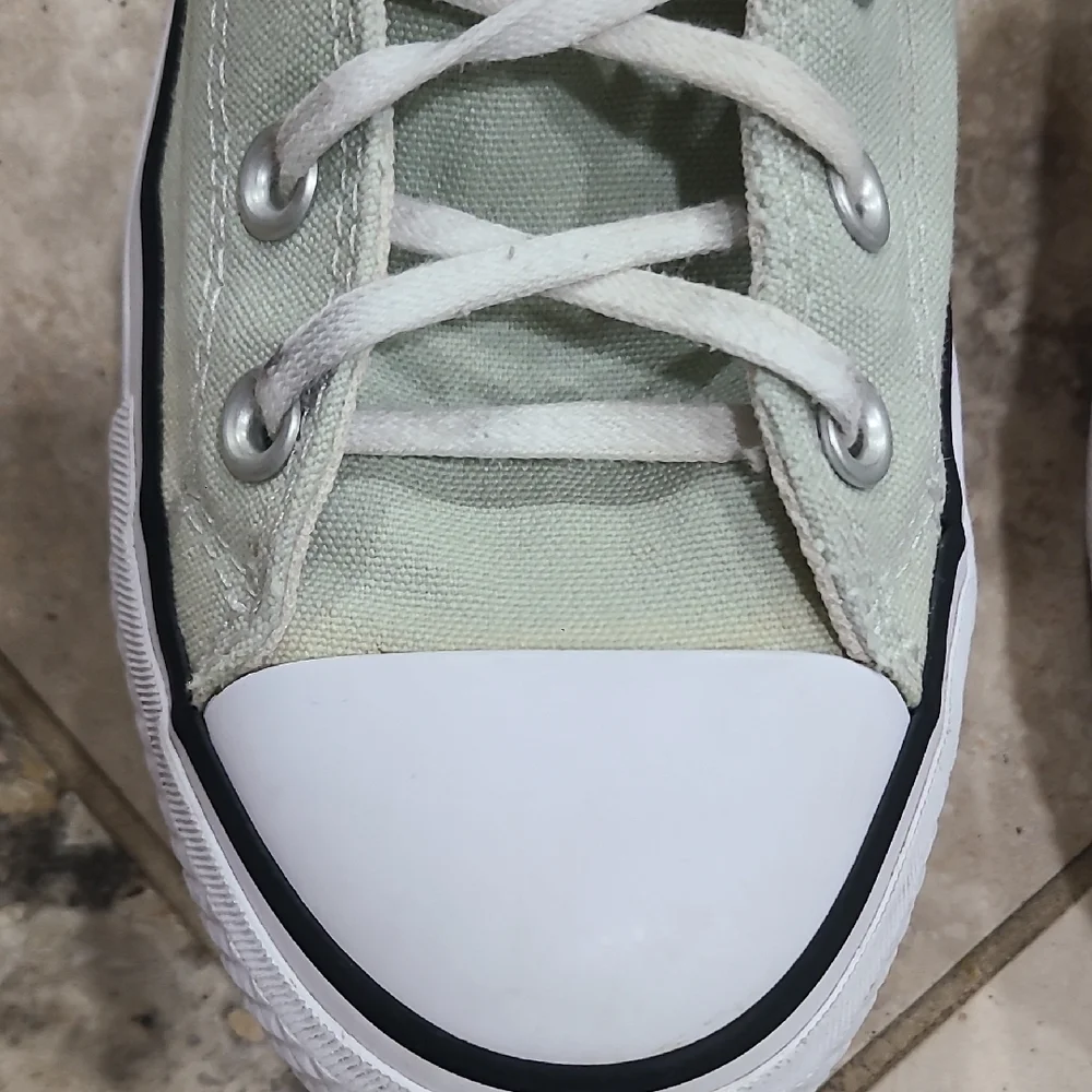 Converse Light Green High-Tops with White Accents - Picture 2 of 12